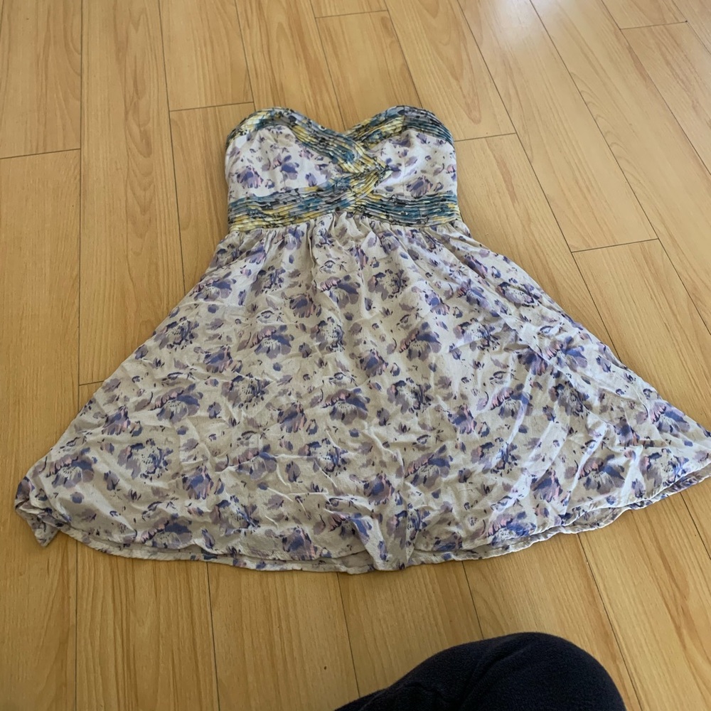 Kimchi Blue Floral Mini Strapless Dress🌸🌼🌺🌻🌹